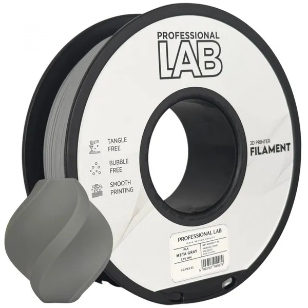 Filament 3D PROFESSIONAL LAB PLA Meta Gray 1.75mm 1kg