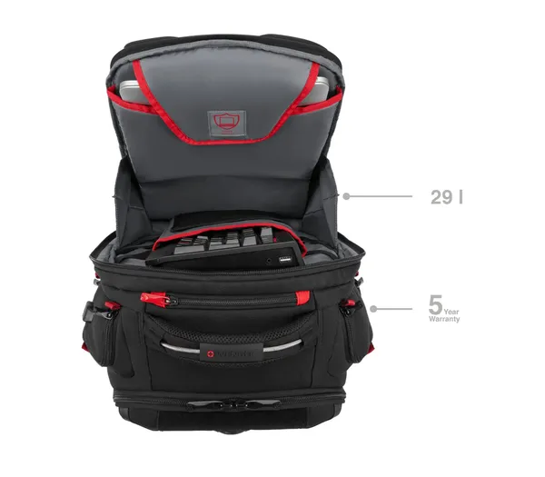 Rucsac Gaming WENGER Tech PlayerOne 17.3" Negru 611650 - imagine 9