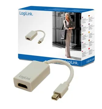 Adaptor Video LOGILINK CV0036A Mini DisplayPort la HDMI 15 cm Alb - imagine 2