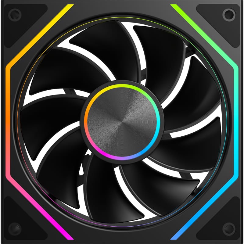 Ventilator Carcasă ALPHAGEAR Mistral Reversed ARGB Negru
