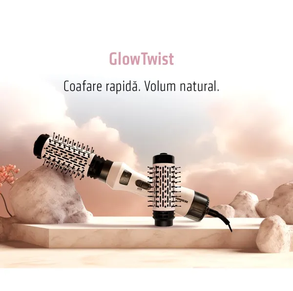 Perie Rotativă HEINNER HAB-R12RDC-PNK2 1200W Roz-Gri - imagine 4