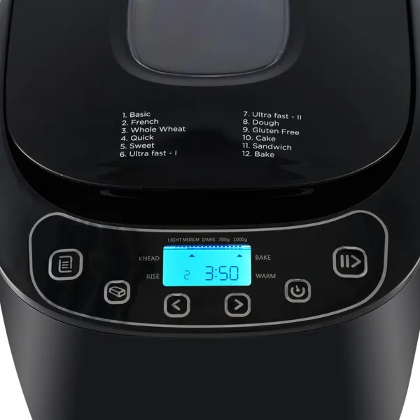 Mașină de Pâine FRAM FBM-900BK 12 Programe Negru - imagine 2