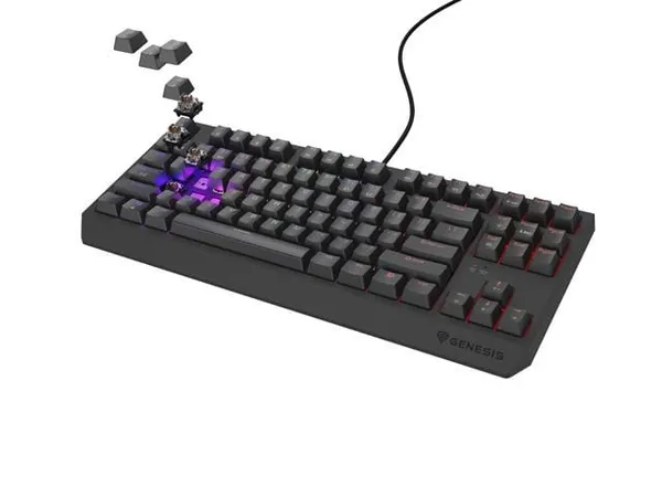 Tastatură Gaming GENESIS Thor 230 TKL RGB Outemu Brown Negru - imagine 6