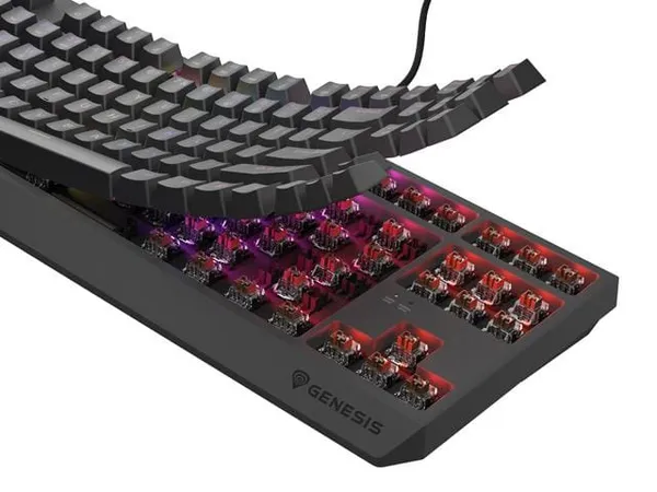 Tastatură Gaming GENESIS Thor 230 TKL RGB Outemu Brown Negru - imagine 7