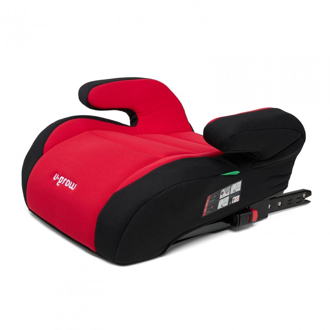 Înălțător Auto U-GROW 125-150 cm R129 Isofix Negru-Roșu