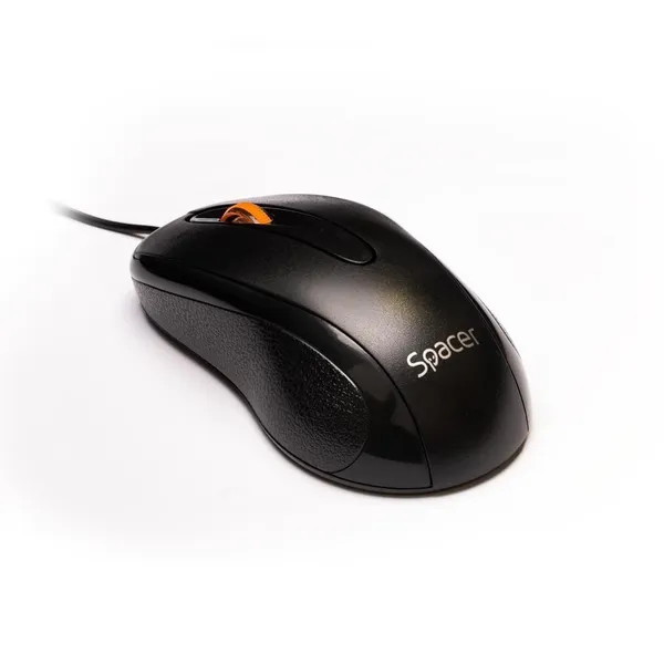 Mouse SPACER SPMO-F01 cu fir optic Negru
