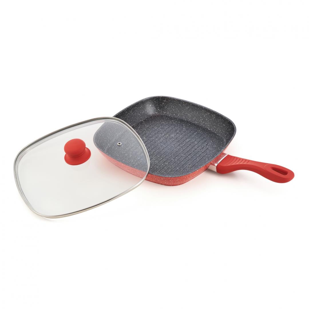 Tigaie Grill HEINNER Cooking 28x4cm Orange Grays cu Capac