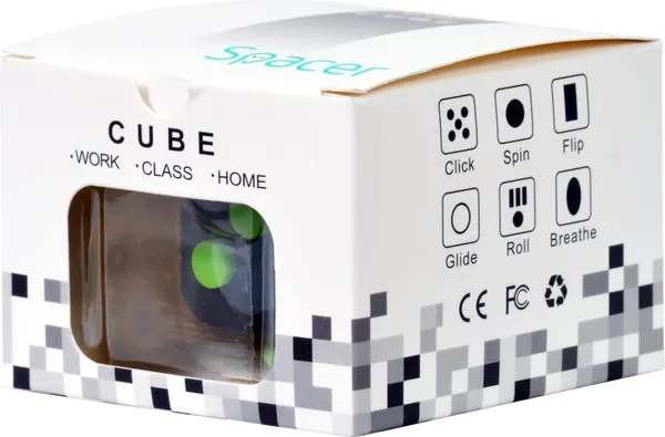 Cub Antistres SPACER FIDGET Negru SP-CUBE-FGET - imagine 6