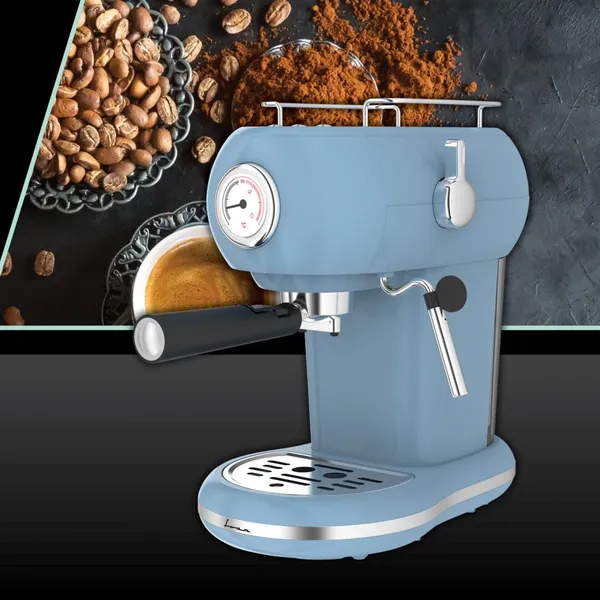 Espressor FRAM FEM-D15RBL 1100W 15 BAR Albastru - imagine 3