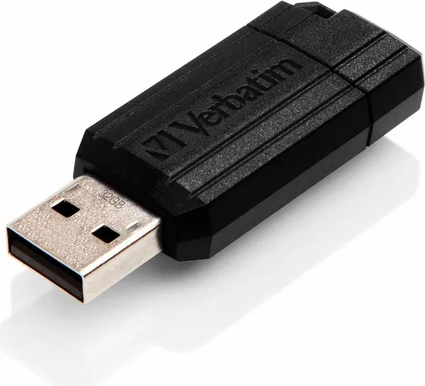 Memorie USB VERBATIM Pinstripe 32GB USB 2.0 Negru 49064