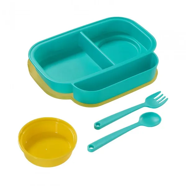 Farfurie U-GROW Galbenă cu Capac și Set Tacâmuri - imagine 5