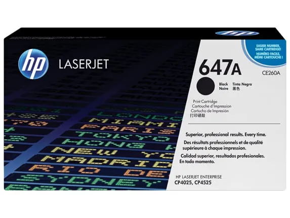 Toner HP 647A Black Original CE260A Color LaserJet CP4025 CP4525
