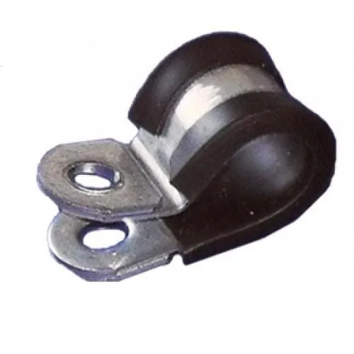 Colier BONIN Oțel Cauciuc 16mm Argintiu