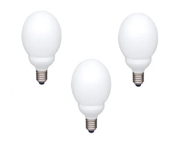 Set 3 becuri Fluorescent PANASONIC EFG18E65HD-3 18W E27 Alb Rece Oval