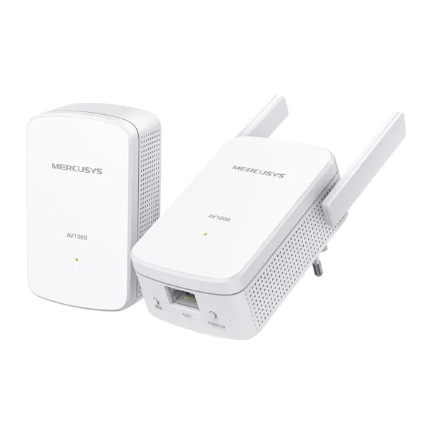 Kit Powerline Wi-Fi MERCUSYS MP510 AV1000 Gigabit 300 Mbps - imagine 1