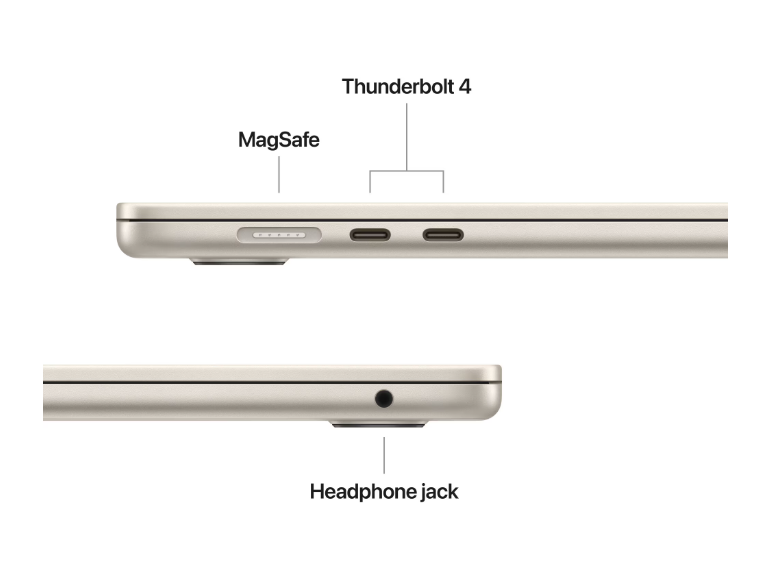 Laptop APPLE MacBook Air 15.3" M4 16GB 256GB Starlight 2025 - imagine 2