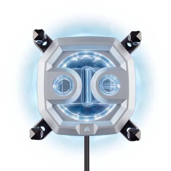 Water block CORSAIR CX-9010001-WW CPU Intel/AMD RGB Silver - imagine 6