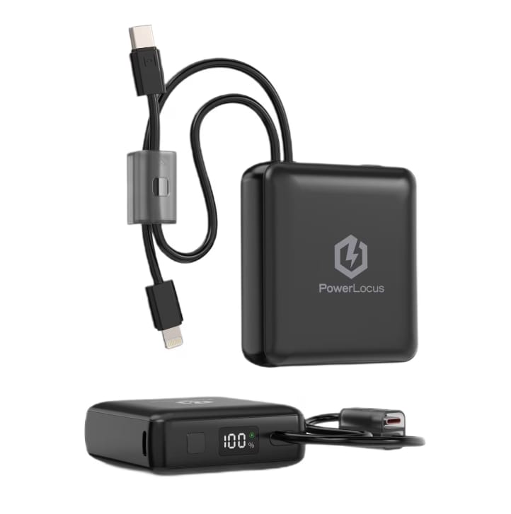 Baterie Externă POWERLOCUS 10000mAh Li-Polymer Negru