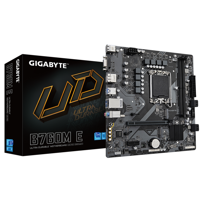 Placă de bază GIGABYTE B760M E LGA1700 mATX DDR5