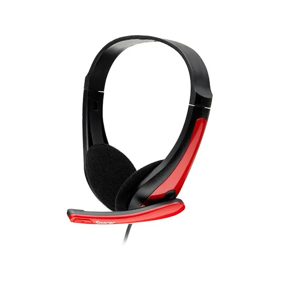 Căști SPACER SPK-507 cu Fir Jack 3.5mm Negru Roșu - imagine 5