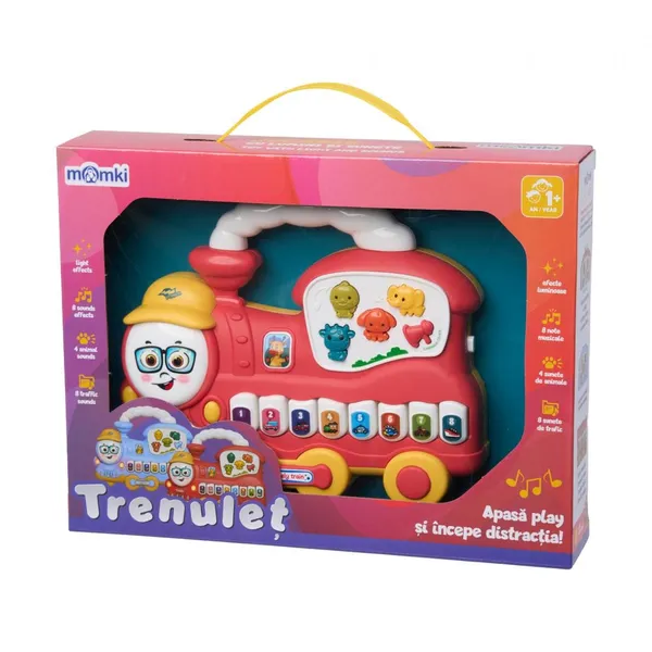 Trenuleț MOMKI cu Lumini și Sunete, Diverse Culori - imagine 6