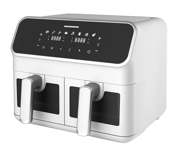 Friteuză dublă cu aer cald HEINNER DualFry Supreme 8L Alb - imagine 2