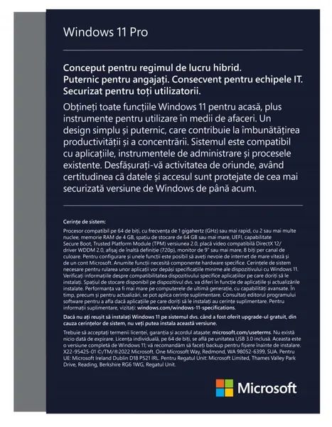 Sistem de operare MICROSOFT Windows 11 Pro USB HAV-00163 - imagine 2