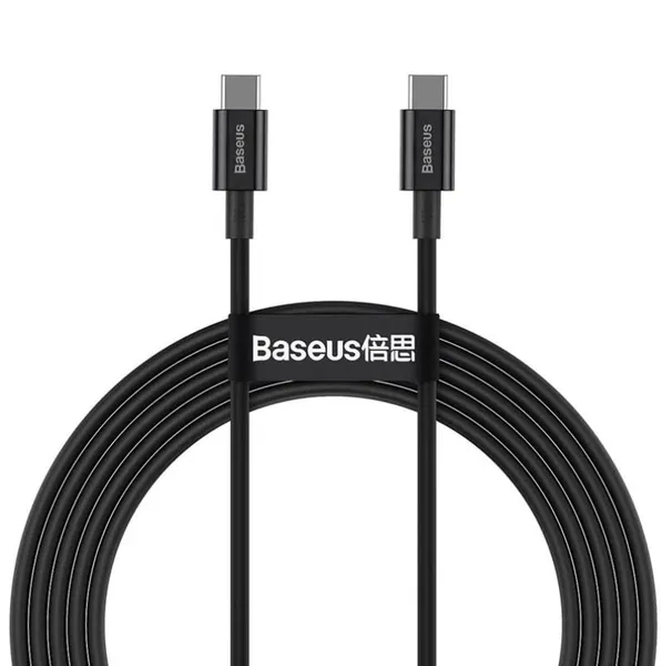 Cablu Date BASEUS CATYS-C01 USB-C 100W 2m Negru - imagine 2