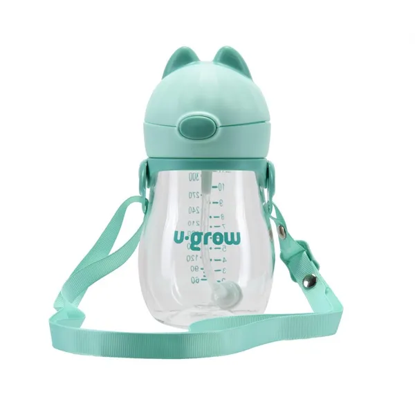 Cană U-GROW cu pai și cureă tritan 330 ml