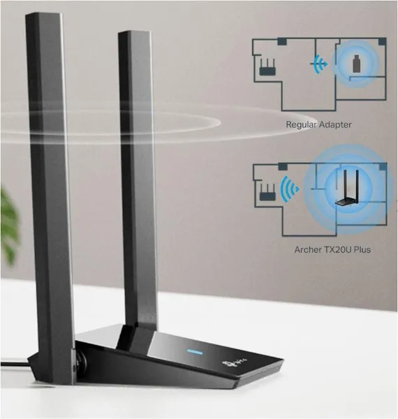 Adaptor Wireless TP-LINK Archer TX20 Plus AX1800 Dual-Band - imagine 4