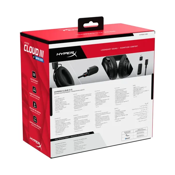 Căști Gaming HYPERX Cloud III S Wireless 120h Negru-Roșu