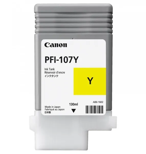 Cartuș Cerneală CANON PFI-107Y Galben Original 130 ml - imagine 2