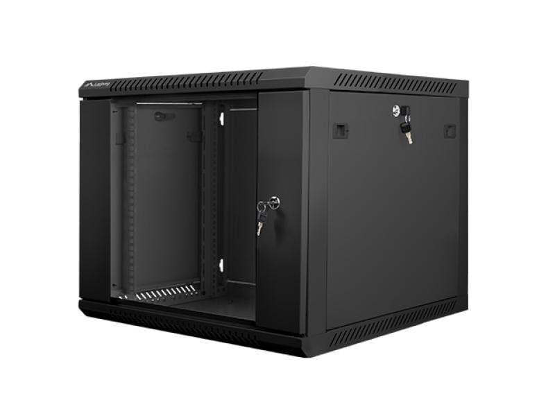 Dulap Rack Perete LANBERG V2 19 țoli 9U 600x600 mm Sticlă Negru