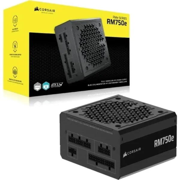 Sursă PC CORSAIR RM750e 750W 80PLUS Gold ATX 3.1 Full Modulară - imagine 2