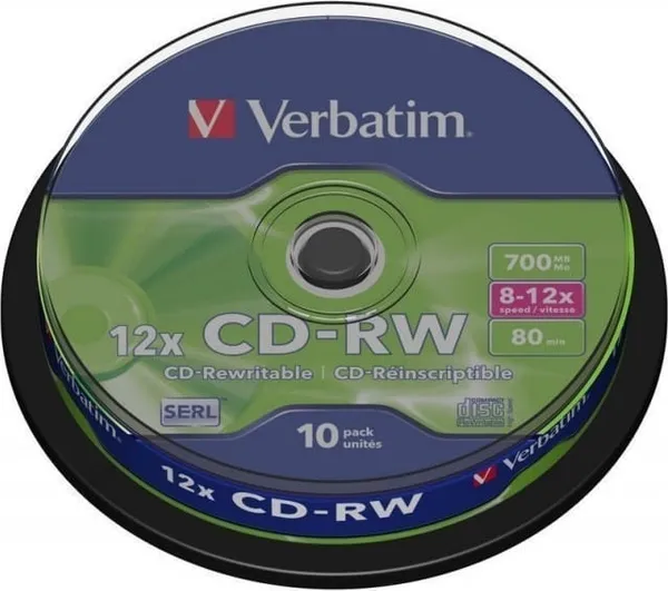 Disc CD-RW VERBATIM 700MB 10 Buc Spindle