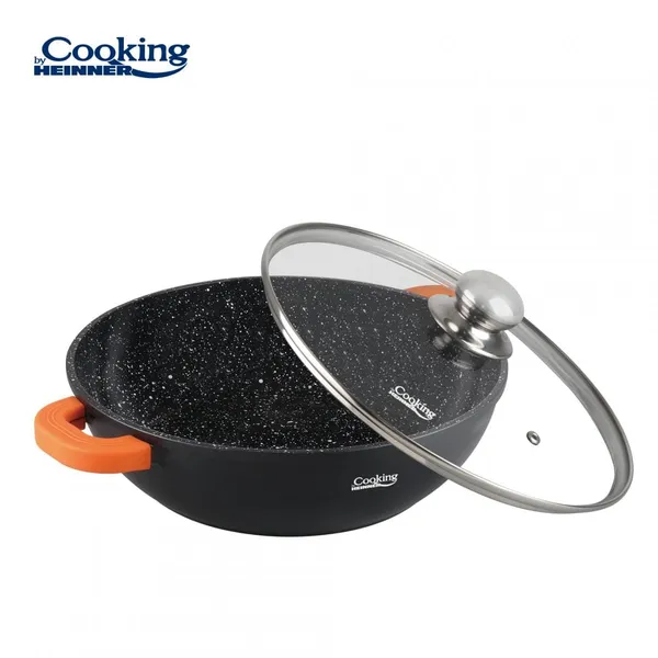 Cratiță HEINNER Dark Line Aluminiu cu Capac 28x8cm 4.1L - imagine 2