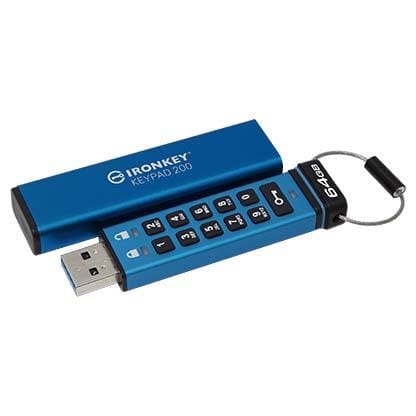 Memorie USB KINGSTON IronKey Keypad 200 64GB Criptată AES-256