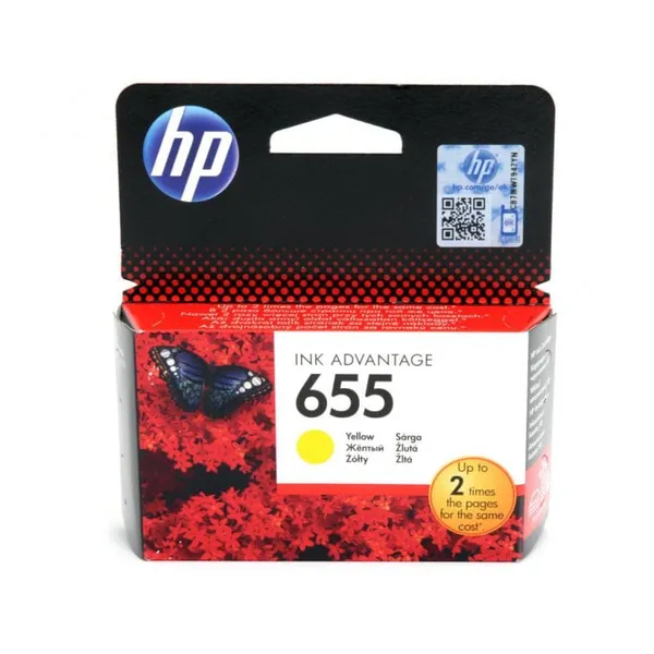 Cartuș Cerneală HP CZ112AE Galben Original Nr. 655 - imagine 2
