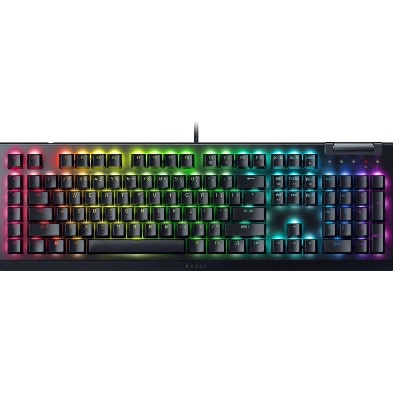 Tastatură mecanică gaming RAZER BlackWidow V4 X Yellow Switch US Negru
