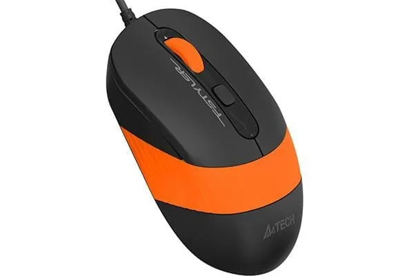 Mouse A4TECH Fstyler FM10 1600 DPI USB Negru Portocaliu - imagine 3