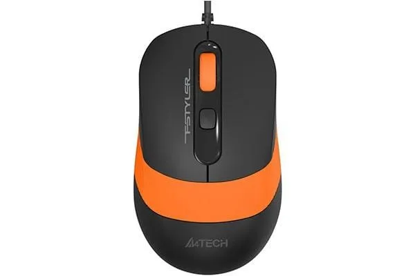 Mouse A4TECH Fstyler FM10 1600 DPI USB Negru Portocaliu