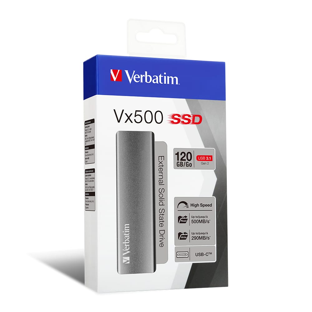 SSD Extern VERBATIM VX500 120GB USB 3.1