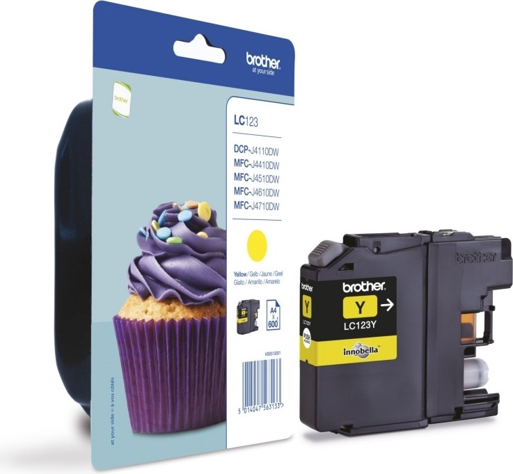 Cartuș Cerneală BROTHER LC123Y Galben Original