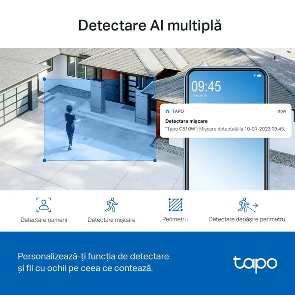 Cameră de Supraveghere TP-LINK Tapo C510W 2K QHD 360° IP66 - imagine 6