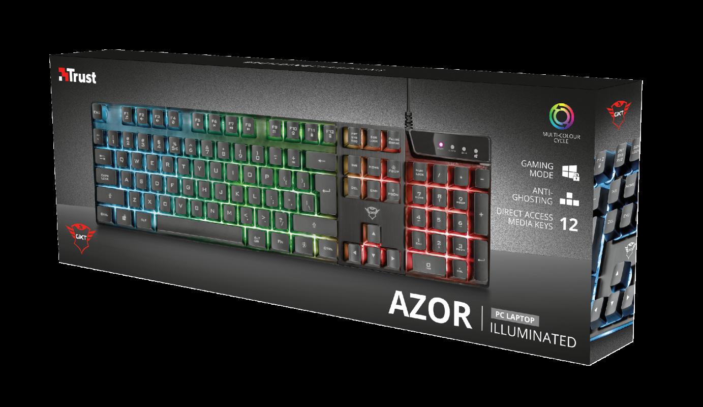 Tastatură Gaming TRUST GXT 835 Azor Negru TR-23651 - imagine 8