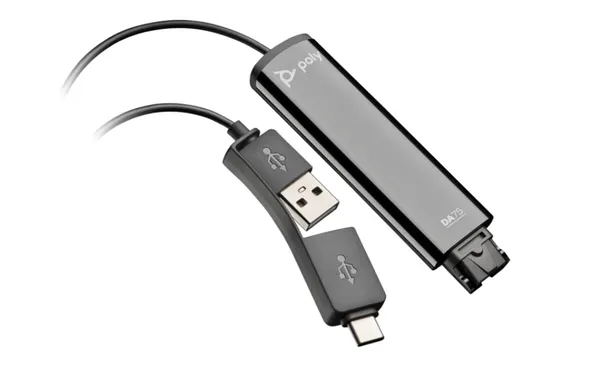 Adaptor HP POLY DA75 USB to QD Negru TAA 786C6AA