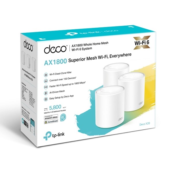 Sistem Mesh Wi-Fi TP-LINK Deco X20 AX1800 3-pack - imagine 7