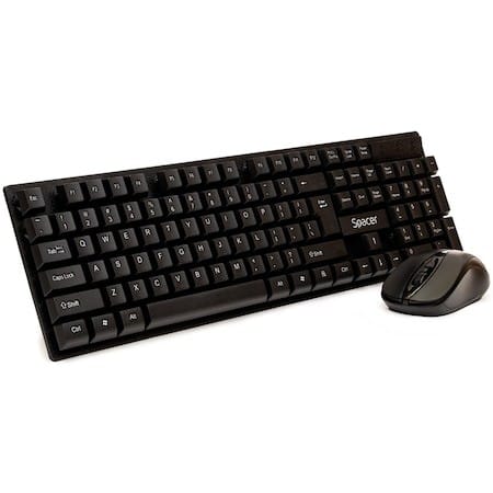 Kit Tastatură și Mouse SPACER SPDS-1100 Wireless Negru