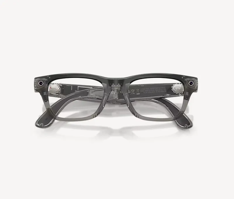 Ochelari Smart RAY-BAN Meta Blayzer Optics Gen 2 Matte Transparent Ice Grey - imagine 5