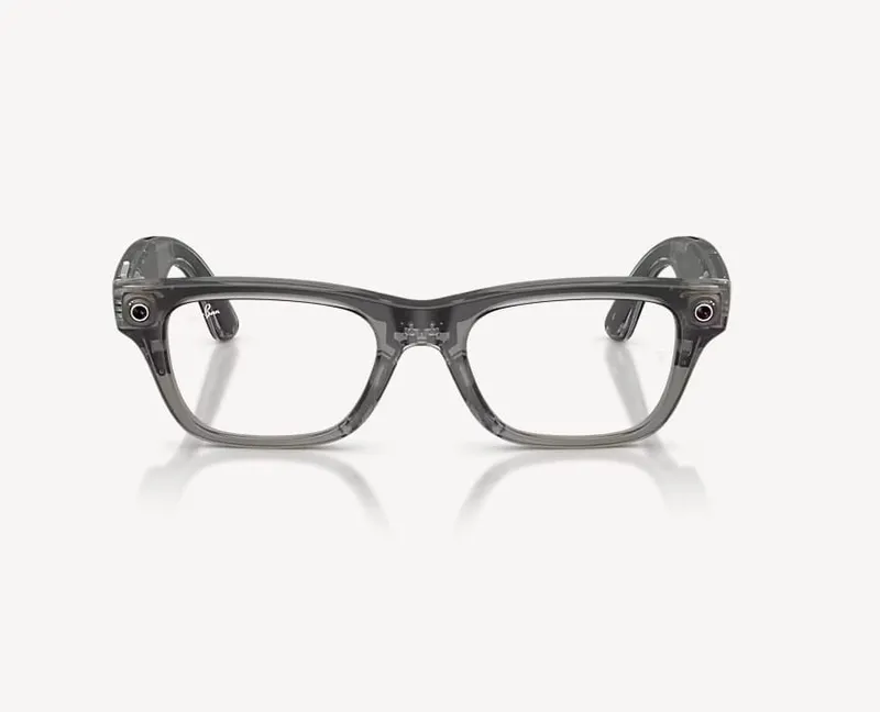 Ochelari Smart RAY-BAN Meta Blayzer Optics Gen 2 Matte Transparent Ice Grey - imagine 2